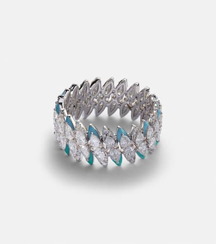 Bague en or blanc 18 ct et diamants - Kamyen - Modalova