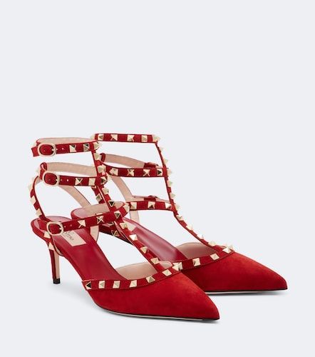Escarpins Rockstud en daim - Valentino Garavani - Modalova