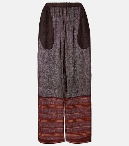 Pantalon raccourci rayé en lin - Tory Burch - Modalova