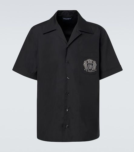 Chemise en popeline de coton à logo - Dolce&Gabbana - Modalova