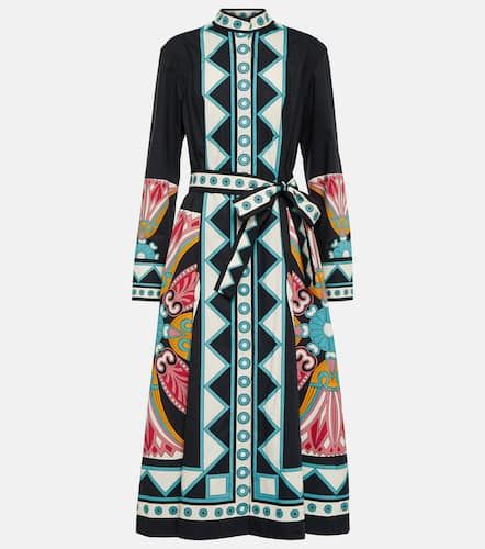 Robe midi Sundowner imprimée en soie - La DoubleJ - Modalova