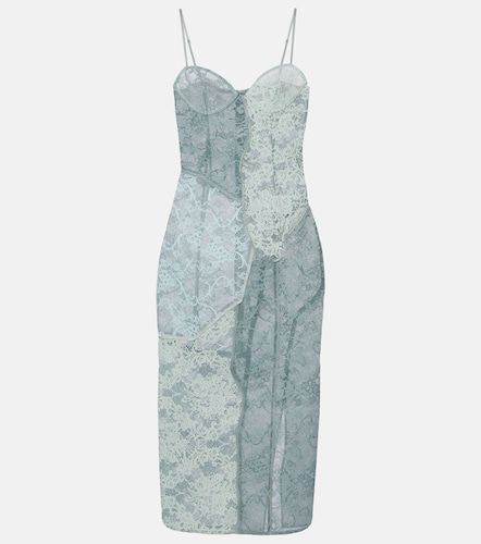 Robe midi en dentelle de coton mélangé - Acne Studios - Modalova