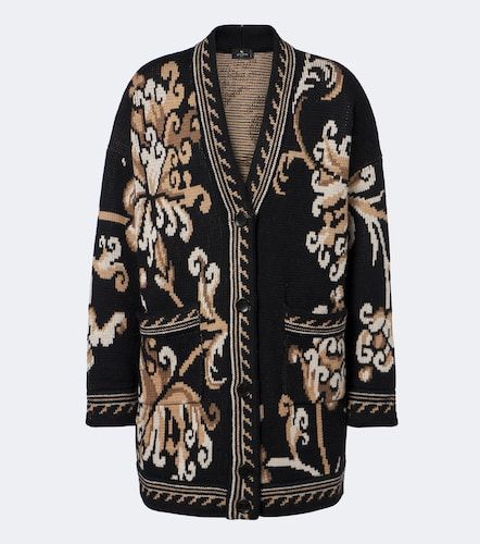 Cardigan oversize en laine à fleurs - Etro - Modalova