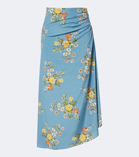 Jupe midi Limani en soie mélangée à fleurs - Veronica Beard - Modalova