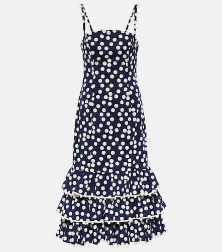 Robe midi imprimée en coton mélangé - Carolina Herrera - Modalova