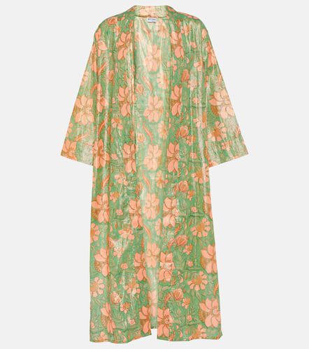 Kimono en coton à fleurs - Juliet Dunn - Modalova
