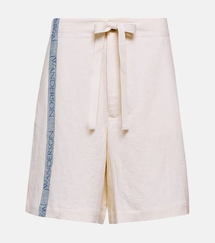 Short à taille haute en coton et lin - JW Anderson - Modalova