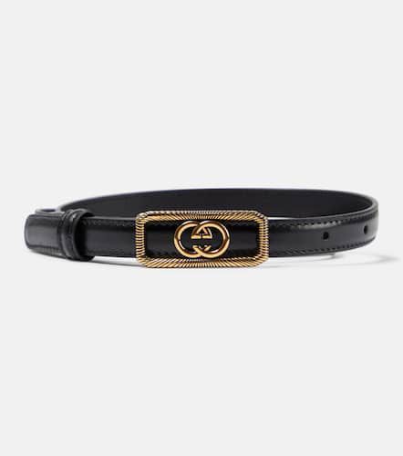 Ceinture Interlocking G en cuir - Gucci - Modalova