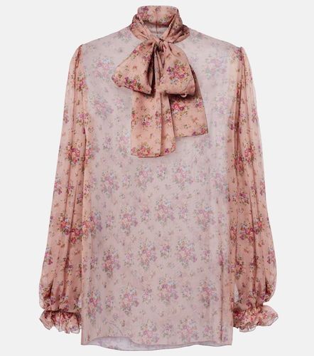 Blouse en soie à fleurs - Dolce&Gabbana - Modalova