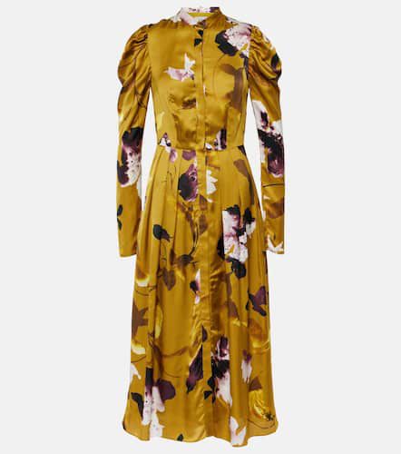 Erdem Robe midi en satin à fleurs - Erdem - Modalova