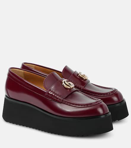 Mocassins GG en cuir à plateforme - Gucci - Modalova