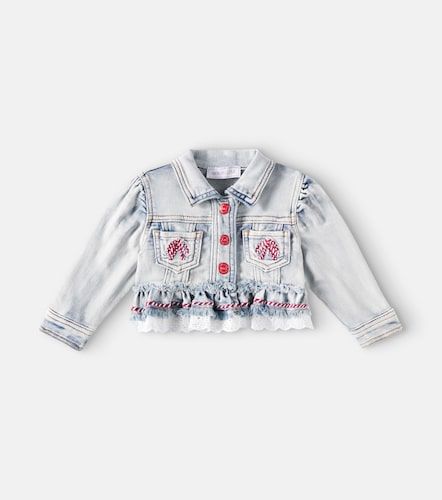 Monnalisa Veste brodée en jean - Monnalisa - Modalova