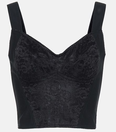 Top bustier raccourci en jacquard - Dolce&Gabbana - Modalova