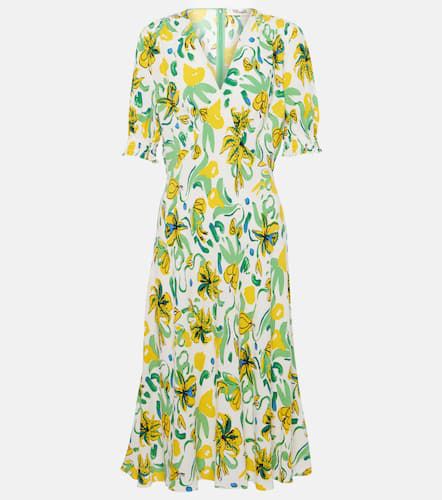 Robe midi Jemma en crêpe à fleurs - Diane von Furstenberg - Modalova