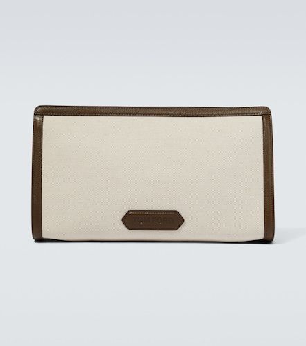 Tom Ford Pochette en toile et cuir - Tom Ford - Modalova