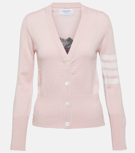 Cardigan 4-Bar intarsia en cachemire - Thom Browne - Modalova