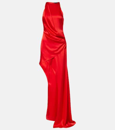 Robe longue asymétrique en satin - David Koma - Modalova