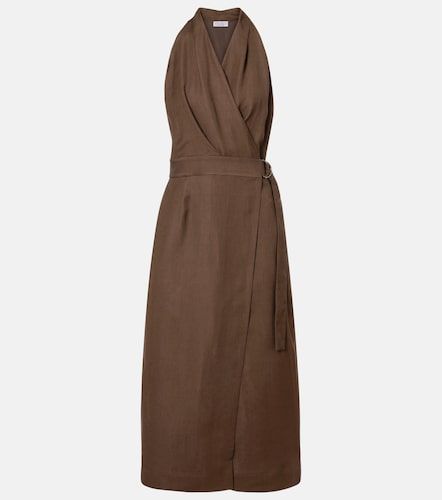 Robe portefeuille en sergé - Brunello Cucinelli - Modalova