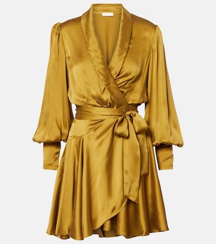 Robe portefeuille en satin de soie - Zimmermann - Modalova