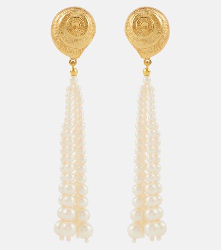 Boucles d'oreilles Marcelline en plaqué or 18 ct à perles fantaisies - Jennifer Behr - Modalova