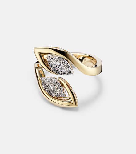 Bague Golden Strands en or blanc et jaune 18 ct et diamants - Yeprem - Modalova