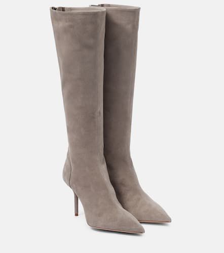 Bottes Saint Honoré 85 en daim - Aquazzura - Modalova