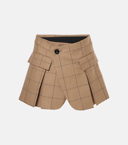 Sacai Short en laine à carreaux - Sacai - Modalova