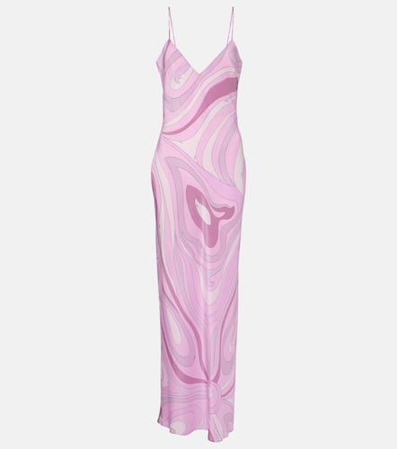 Robe longue Marmo en crêpe de soie - Pucci - Modalova