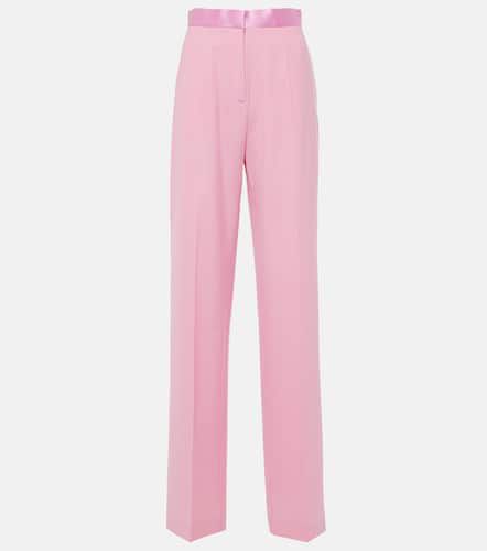 Pantalon droit à taille haute en satin - Nensi Dojaka - Modalova