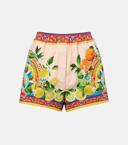 Short Taormina imprimé en coton mélangé - Dolce&Gabbana - Modalova