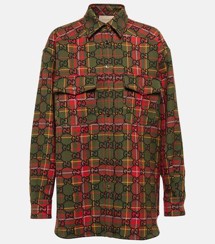 Chemise en laine à carreaux GG - Gucci - Modalova