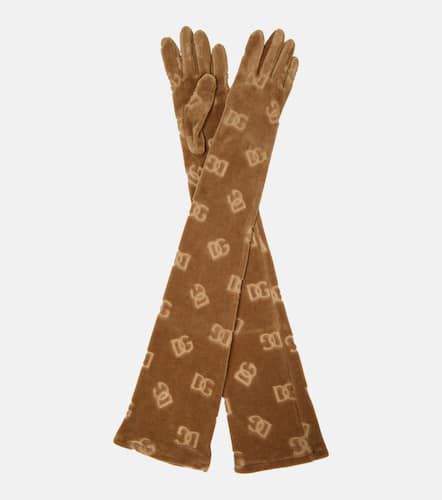 Gants brodés en coton à logo - Dolce&Gabbana - Modalova