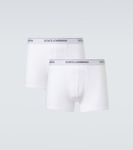 Ensemble de 2 boxer en coton mélangé à logo - Dolce&Gabbana - Modalova