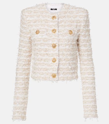 Balmain Veste raccourcie en tweed - Balmain - Modalova