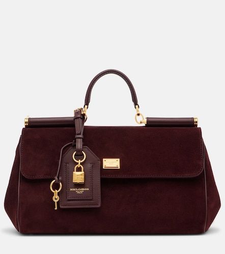 Sac à main Sicily Medium en daim - Dolce&Gabbana - Modalova