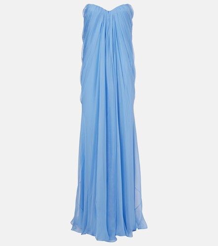 McQueen Robe bustier en soie - McQueen - Modalova