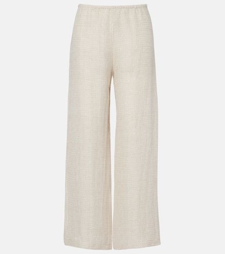 Pantalon ample Stella en lin mélangé à sequins - Leset - Modalova