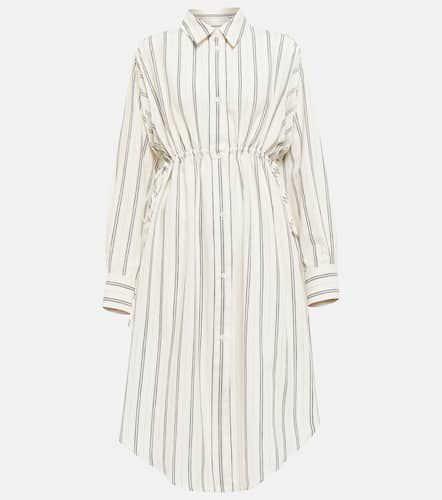 Robe chemise rayée en coton et laine - MM6 Maison Margiela - Modalova