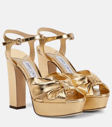 Sandales Heloise 120 à plateau en cuir - Jimmy Choo - Modalova