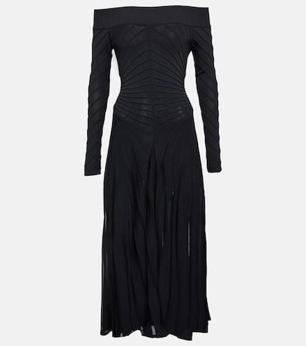 Alaïa Robe midi à encolure bardot - Alaia - Modalova