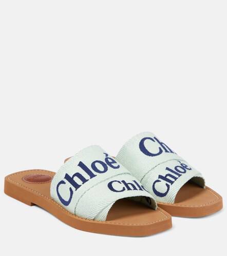 Chloé Mules Woody en toile - Chloe - Modalova