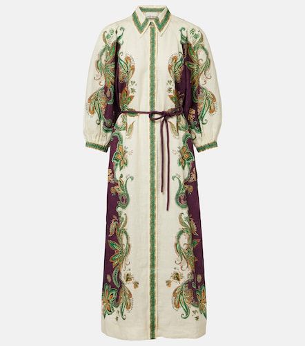 Alémais Robe chemise Ruthie en lin imprimé - Alemais - Modalova