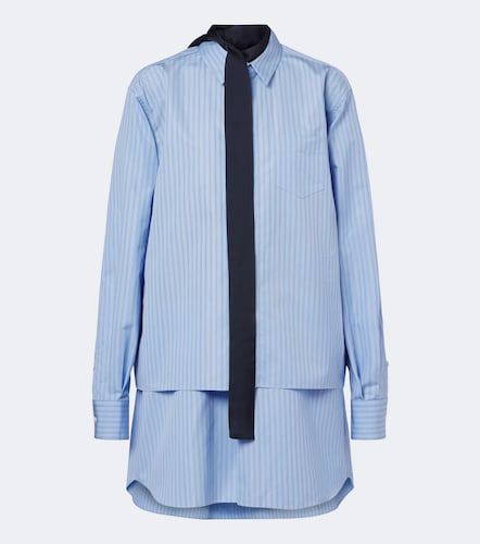 Chemise en coton mélangé à rayures - Sacai - Modalova