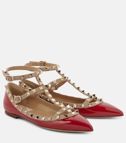 Ballerines Rockstud en cuir verni - Valentino Garavani - Modalova