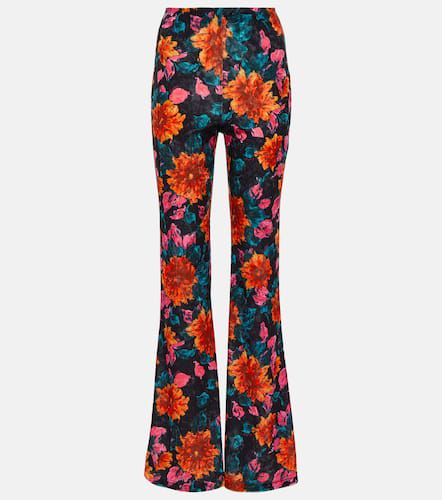 Pantalon évasé en velours à fleurs - Rotate - Modalova