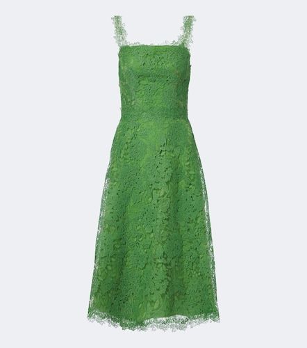 Robe midi en dentelle à fleurs - Carolina Herrera - Modalova