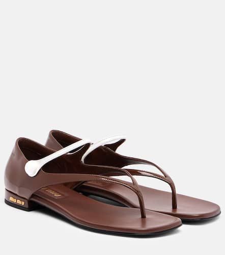 Miu Miu Sandales en cuir - Miu Miu - Modalova