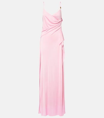 Versace Robe longue Medusa drapée - Versace - Modalova