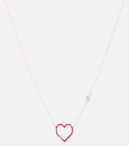 Collier Heart en or 9 ct et diamants - Aliita - Modalova