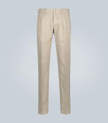 Pantalon chino slim en coton et lin - Incotex - Modalova